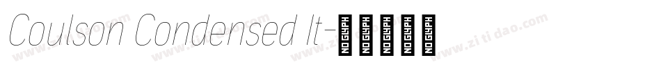 Coulson Condensed It字体转换